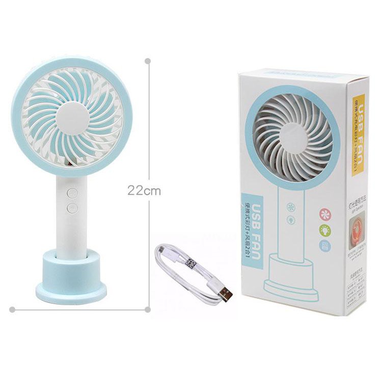[HCM]QUẠT CẦM TAY 3 CÁNH MHT660-3 CÓ LED