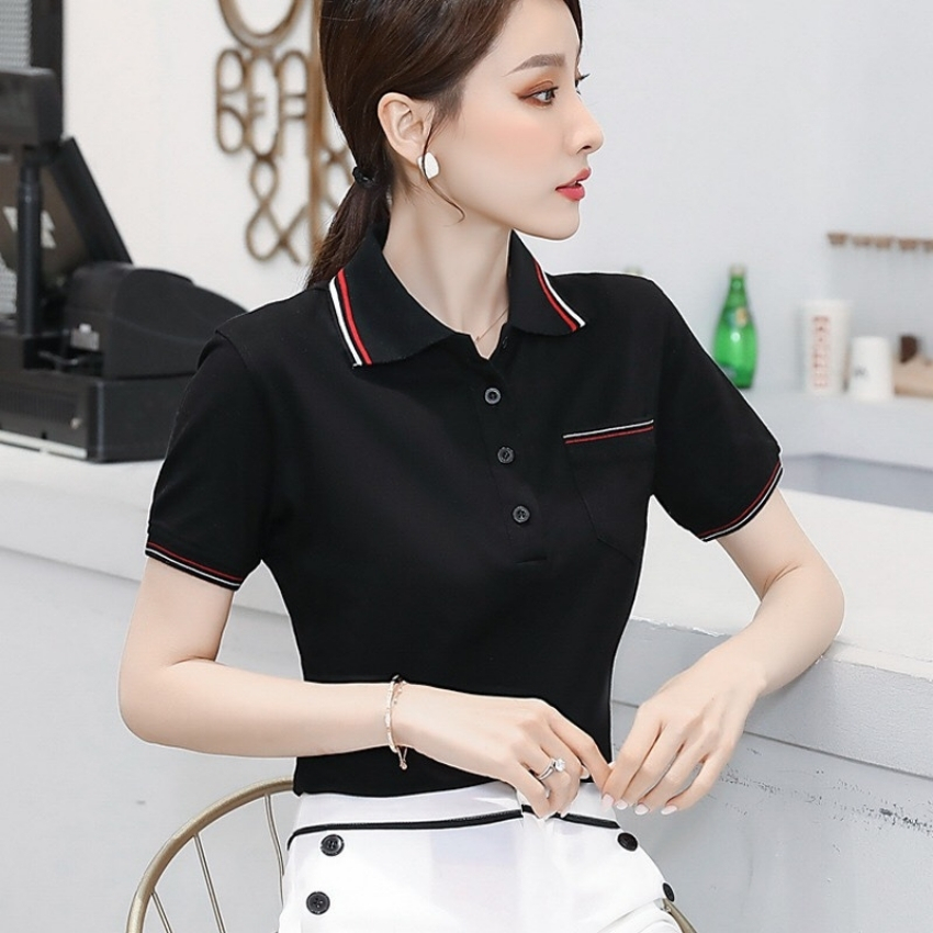Áo thun nữ polo có cổ Mã DG668 Thời trang EMEY LUXURY Chất vải mềm mịn Thiết kế trẻ trung, năng động dành cho quý cô