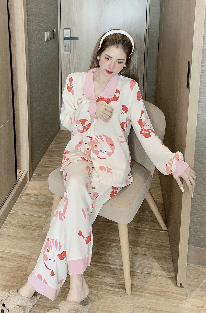 (BIGSIZE 55-80kg) Pijama tay dài quần dài. Đồ bộ mặc nhà MANGO cao cấp
