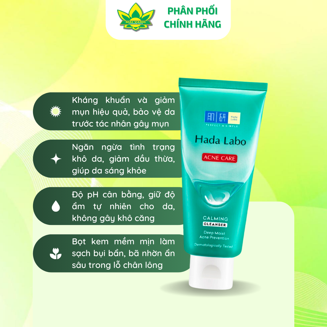 [Hàng chính hãng] Sữa Rửa Mặt Mềm Mịn, Dưỡng Ẩm Da Hada Labo 80g