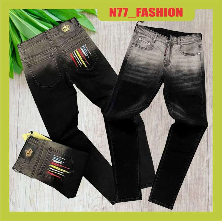 [FREESHIP] Quần jean nam cao cấp hàng quảng châu phối màu sắt tre trung chất vải dày co giãn mấu mới nhất cao cấp N77 FASHION