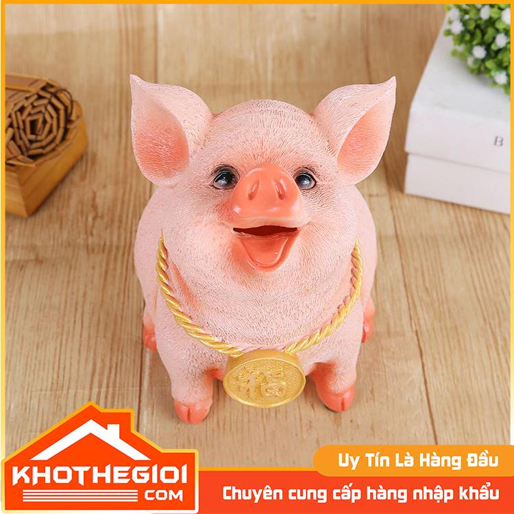 {Siêu Rẻ}Ống heo đất tiết kiệm 5D siêu kute có vòng cổ [Kho Thế Giới]