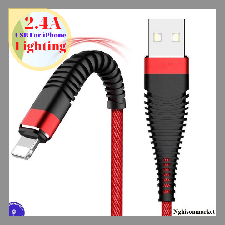 Cáp sạc nhanh cho iphone dây dù