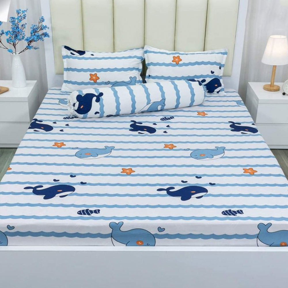 Bộ ga gối cotton poly đủ 3 món AT