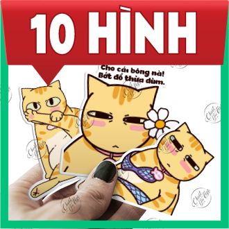 Combo 10/50/100 cute satisfy cat cosmetic sticker laptop motorcycle helmet suitcase waterproof decal