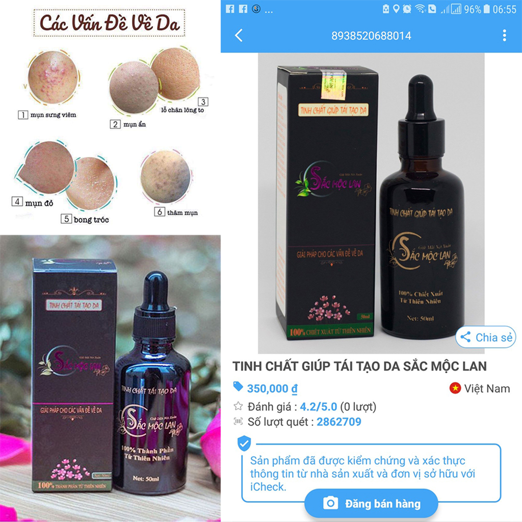 Tinh chất tái tạo da Sắc Mộc Lan