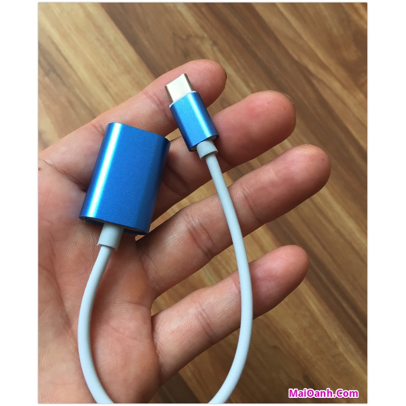 Cáp Chuyển USB TYPE C Điện Thoại Sang 2 Cổng Audio 3.5 ( Liền )
