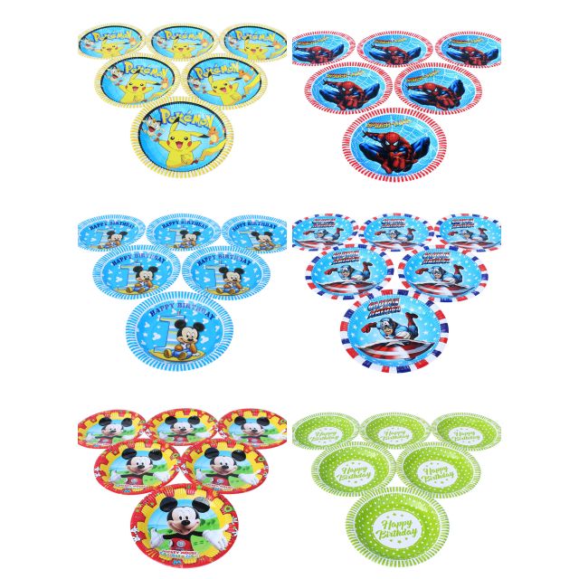 [HCM]Set 6 Dĩa Giấy Sinh Nhật Đĩa Giấy Sinh Nhật