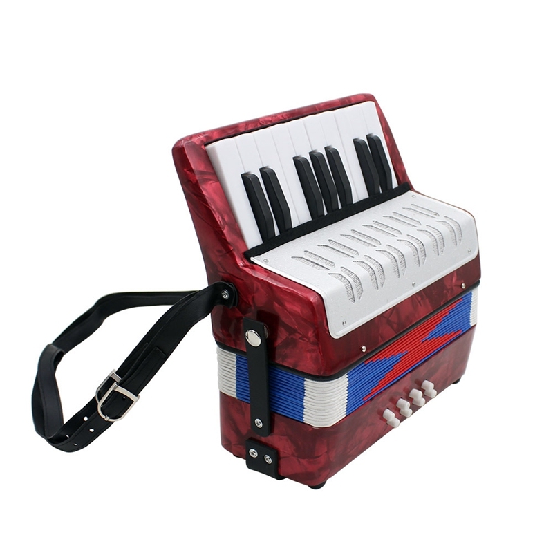 17 Key Professional Mini Accordion Educational Musical Instrument for Both Kids Adult Red Malaysia