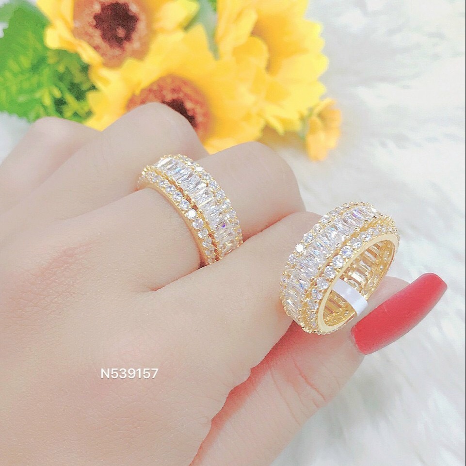 Nhẫn Nữ Xinh Xắn Dạng Xoay Chuẩn Màu 18k Xịn Xò - Nhẫn Nữ Đẹp Thời Trang - Bền Màu, Thiết Kế Chắc Chắn Giống Thật - UN77159 - QJ - Dùng Đeo Đi Tiệc Làm Quà Tặng Ý Nghĩa
