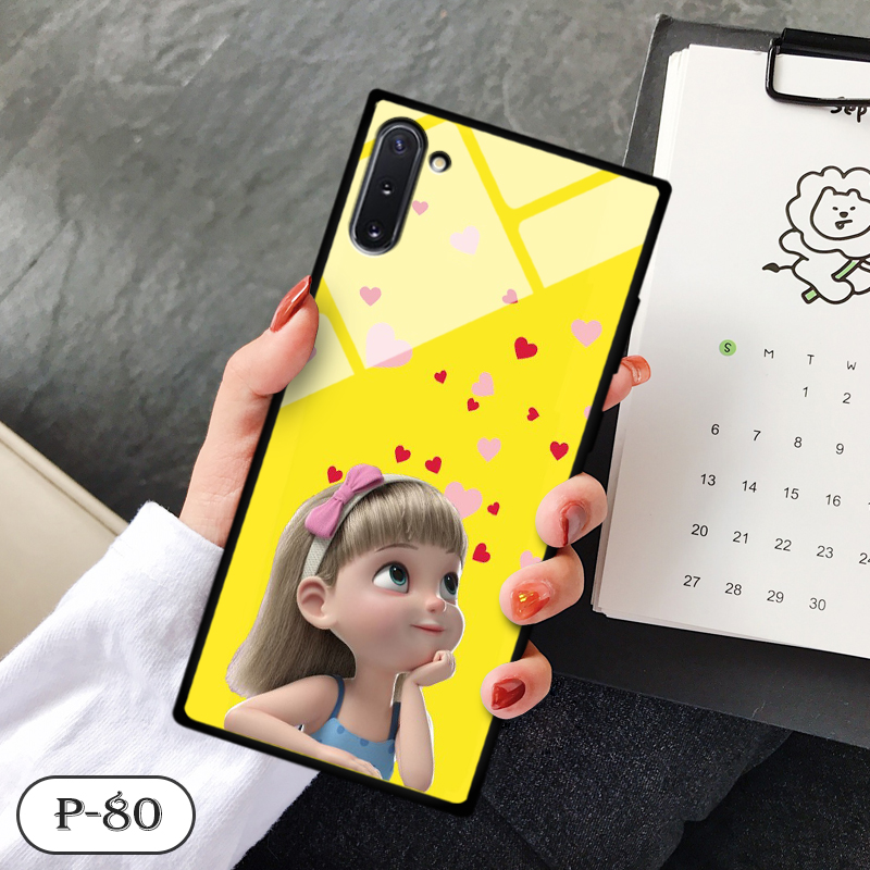 Ốp lưng kính 3D cute Samsung Note 10