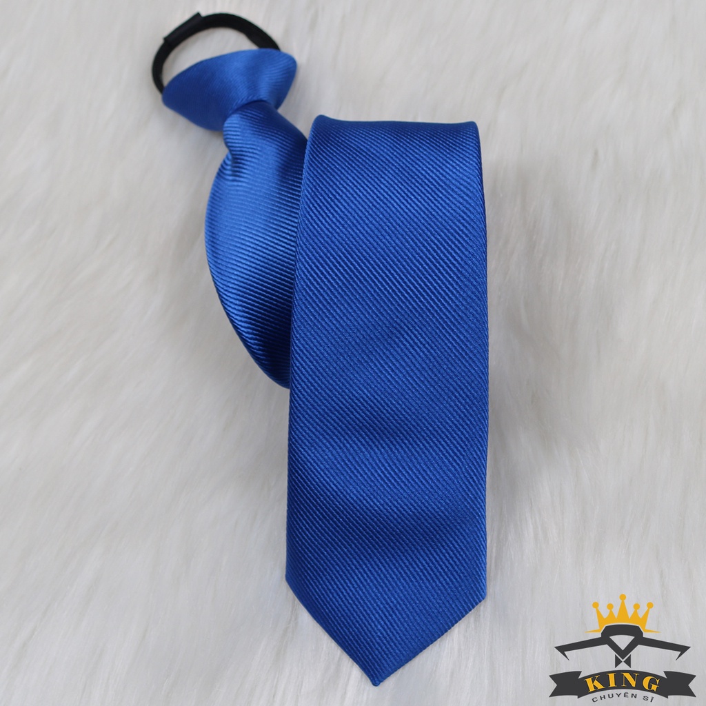 Cà vạt nam cho học sinh và công sở KING caravat thắt sẵn bản 6cm 8cm C07