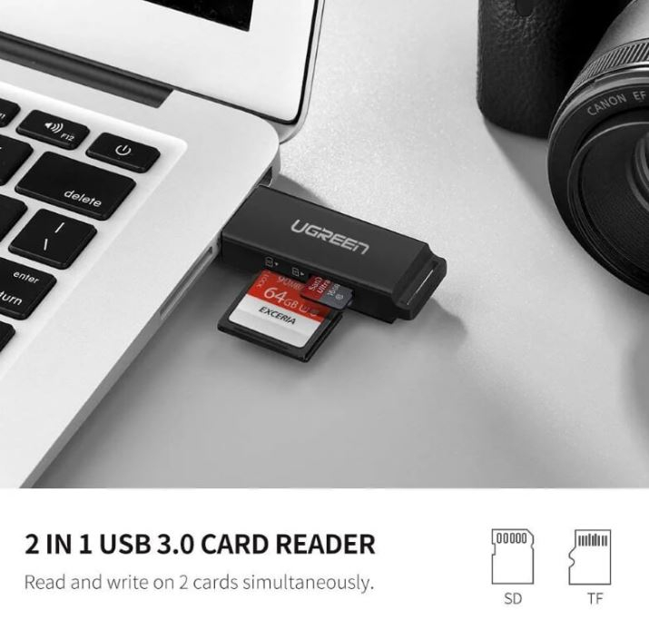Đầu Đọc Thẻ Nhớ SD/TF USB 3.0 ( 40752 , 40753 ) Ugreen Chính Hãng