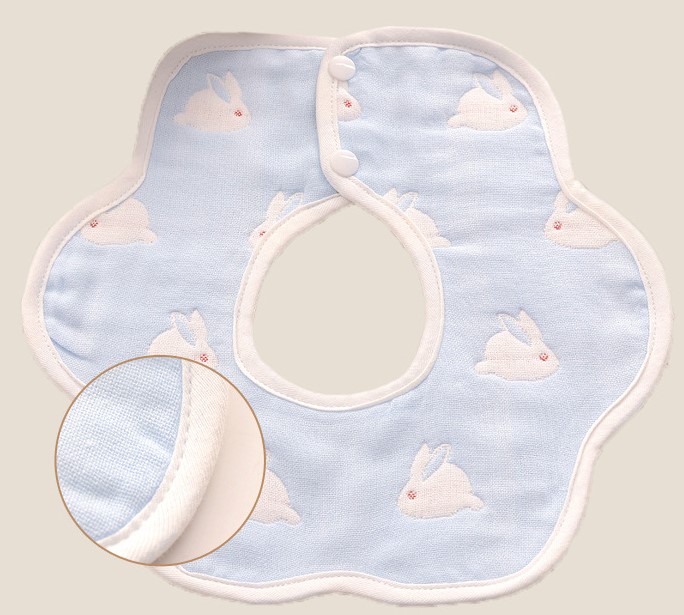 Feeding bibs miles, Pinafore for baby 2 face 6 layer cotton super absorbent