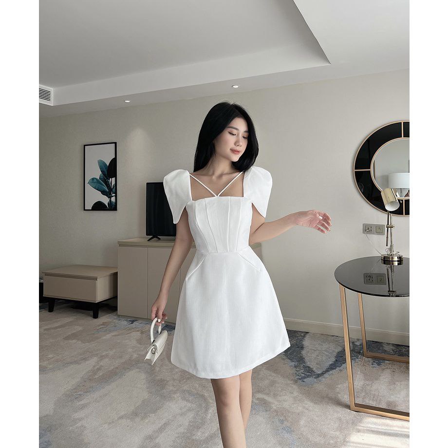 LIKEHER - ĐẦM DỰ TIỆC D02 ĐẦM XÒE CHÉO DÂY