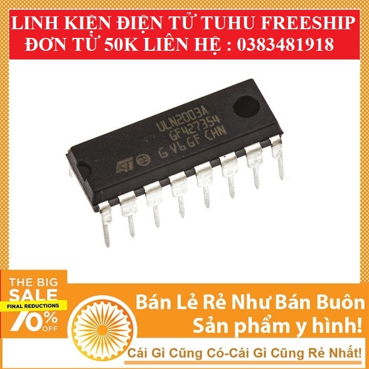 Vi mạch điện tử ic uln2003an dip16 uln2003a uln2003 uln2003apg dip electronic ic khuếch đại đảo