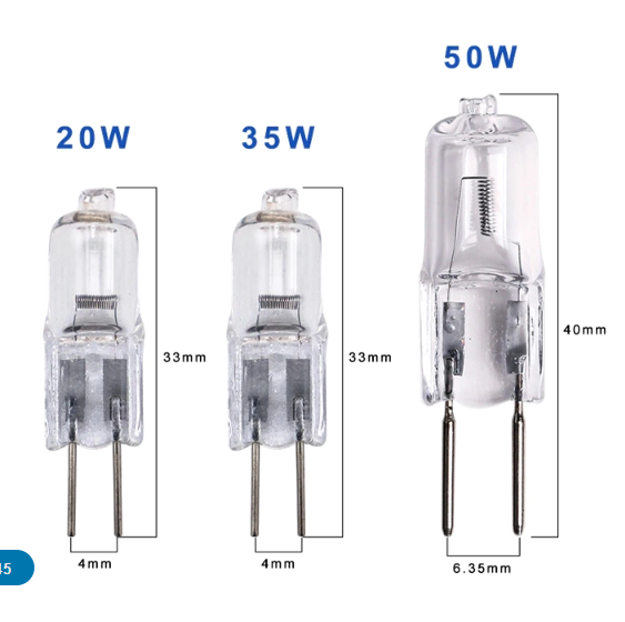 [Combo] 5 bóng đèn Halogen 50W dùng điện 12V - Điện Việt