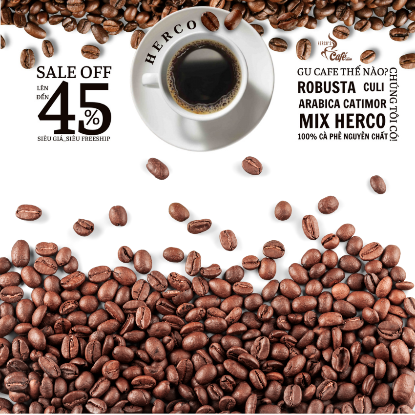 [FREE SHIP + TẶNG 2 PHIN GIẤY] 500GR Cà phê MIX Robusta & Arabica (100% ROBUSTA & ARABICA) nhiều tỉ lệ - pha phin -pha máy