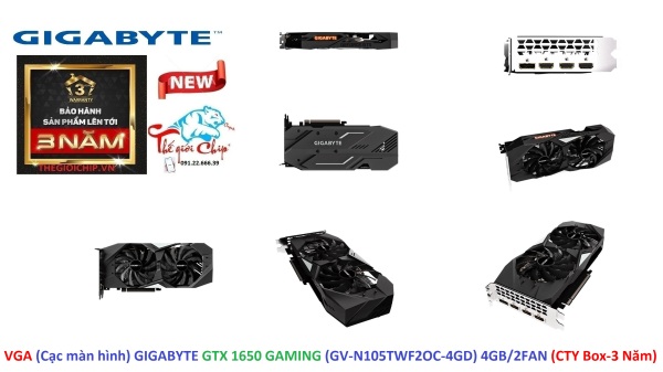 Bảng giá [HCM]VGA (Cạc màn hình) GIGABYTE GTX 1650 GAMING (GV-N105TWF2OC-4GD) 4GB/2FAN (CTY Box-3 Năm) Phong Vũ