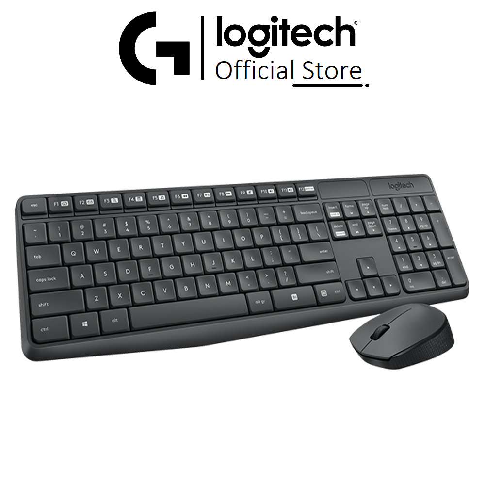 Bàn phím chuột Logitech MK295 Silent Yên lặng, Không dây Kết nối Usb 2.4GHz, Công nghệ Silent Touch giảm tiếng ồn