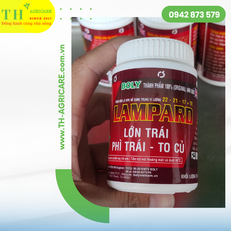 Phân bón lá hữu cơ npk bổ sung trung vi lượng lampard 22-21-17+te - giúp lớn trái, phì trái, to củ | th-agricare