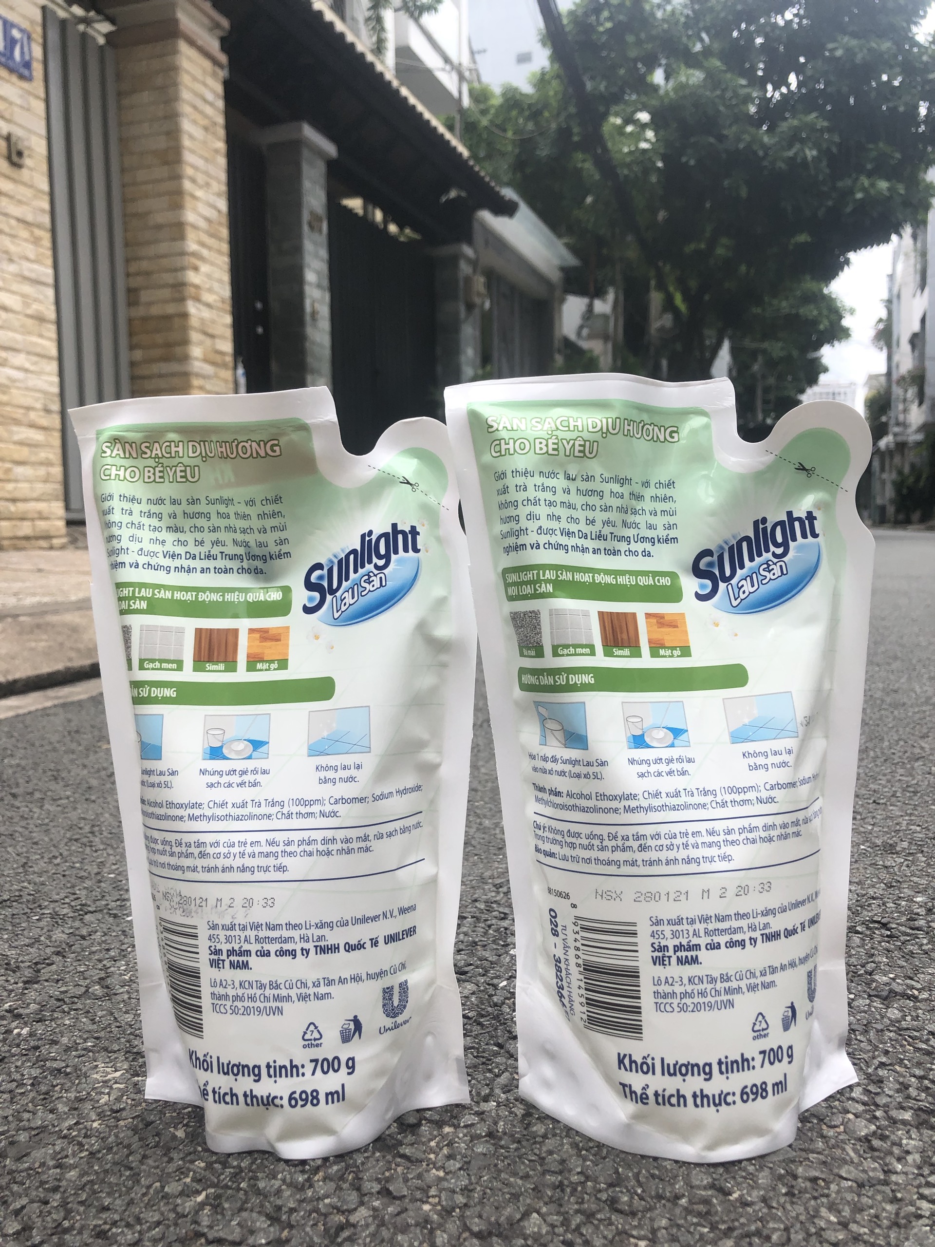 Combo 2 túi Nước Lau Sàn Sunlight (700g*2)