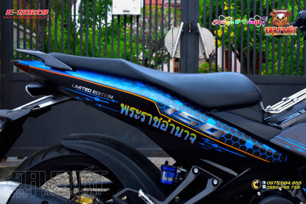 Tem Xe Exciter 150 Liên Quân Xanh Đen - E-12629