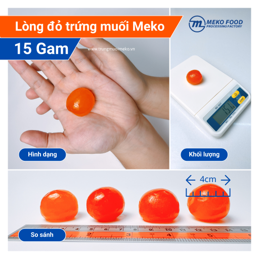 COMBO 2 TÚI Lòng đỏ trứng vịt muối cỡ LỚN 15gram (50 trứng/túi hút chân không)