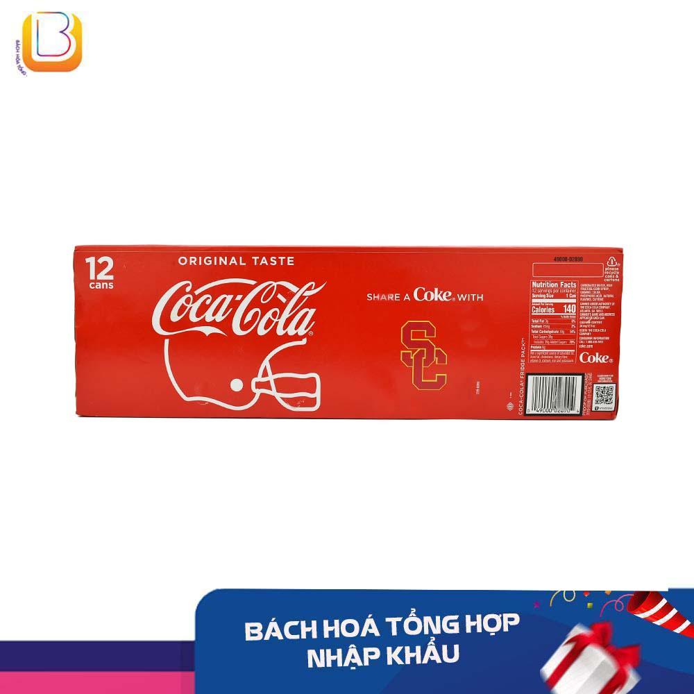 THÙNG NƯỚC NGỌT COCA COLA ORIGINAL TASTE 12 LON 355ML