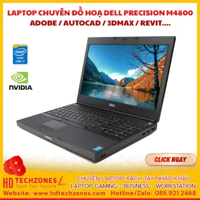 Laptop Dell Precision M4800: i7-4800MQ/4810MQ RAM 8GB HDD 500GB VGA K1100M (Màn hình 15.6  FHD)