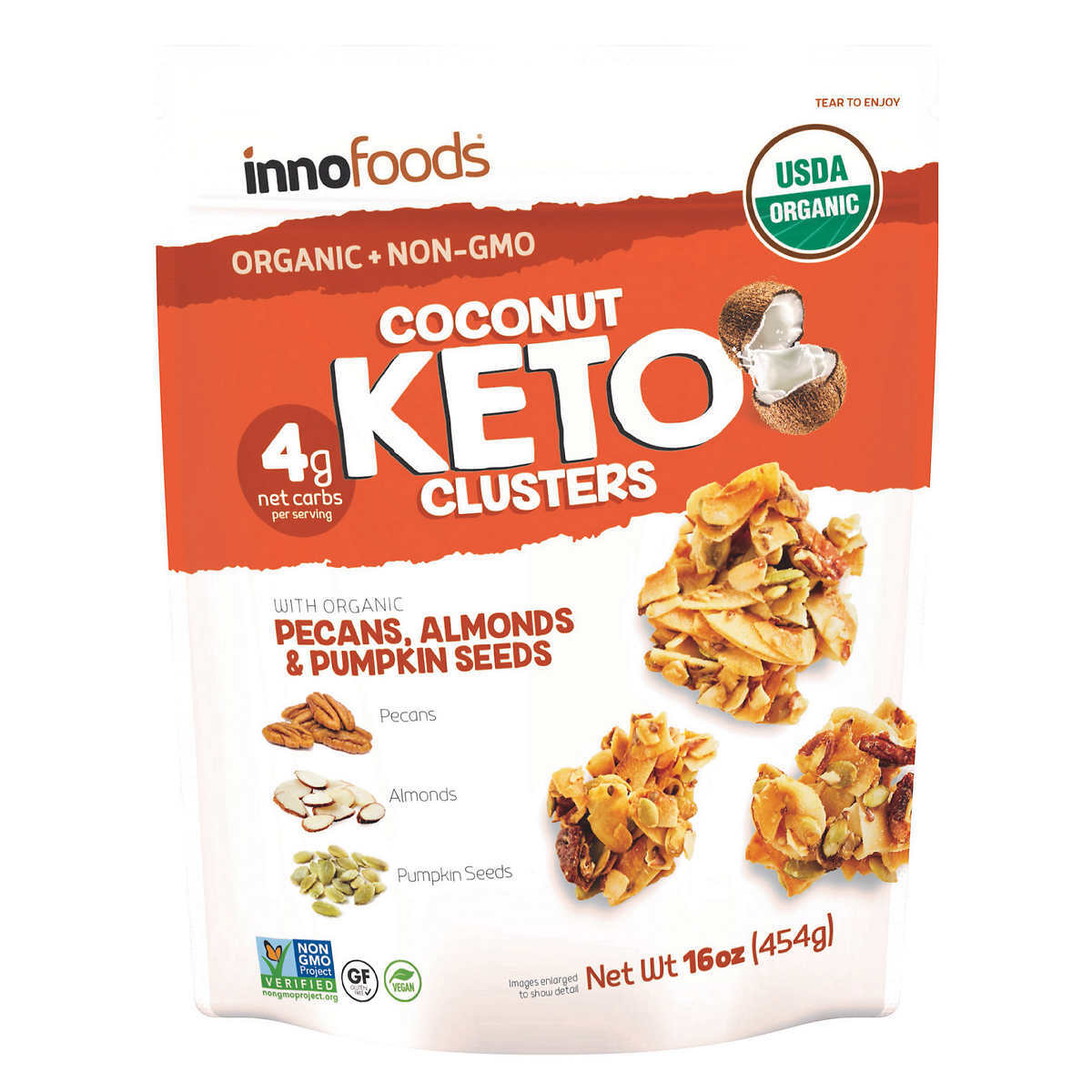 Bánh Snack Keto Coconut Clusters 454g