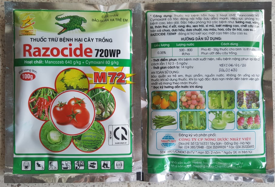 Thuốc trừ bệnh Razocide 720WP - gói 100g