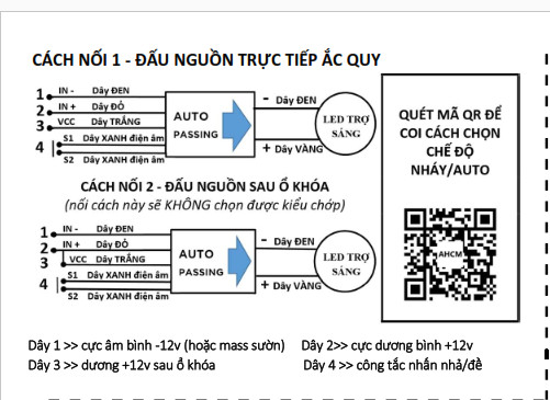 MẠCH PASSING DÂY 3S CHO ĐÈN TRỢ SÁNG