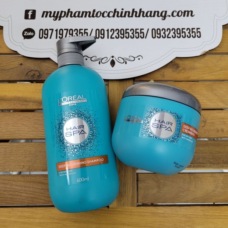 Dầu gội và dầu hấp suôn mượt l'oreal hair spa deep nourishing 600ml - 500ml - 1500ml - 1000ml
