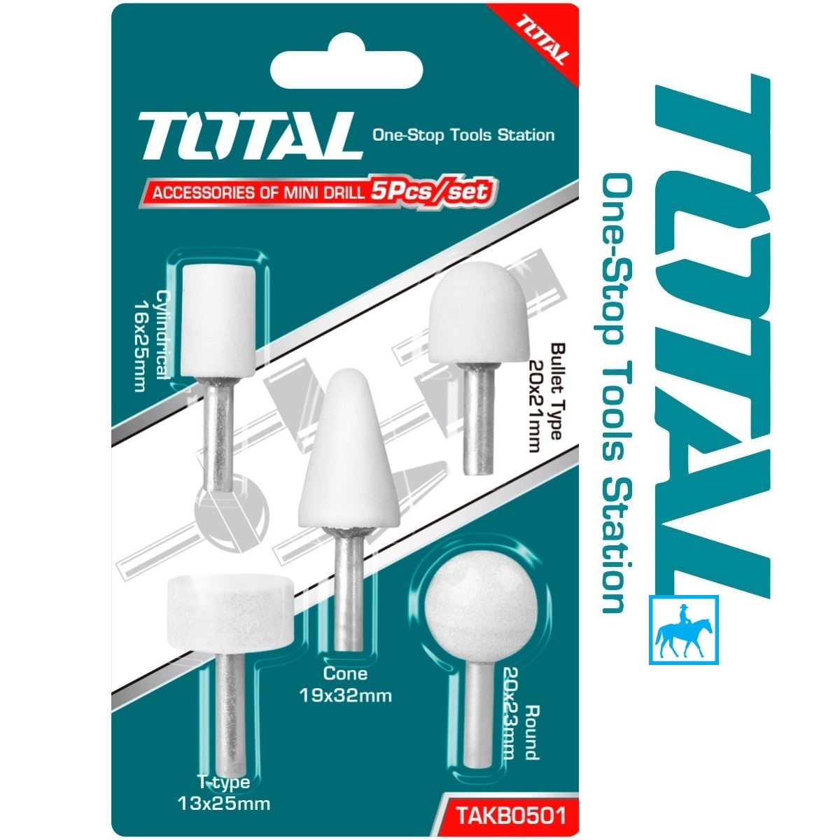 Bộ 5 mũi đá mài mounted stones tolsen 77110