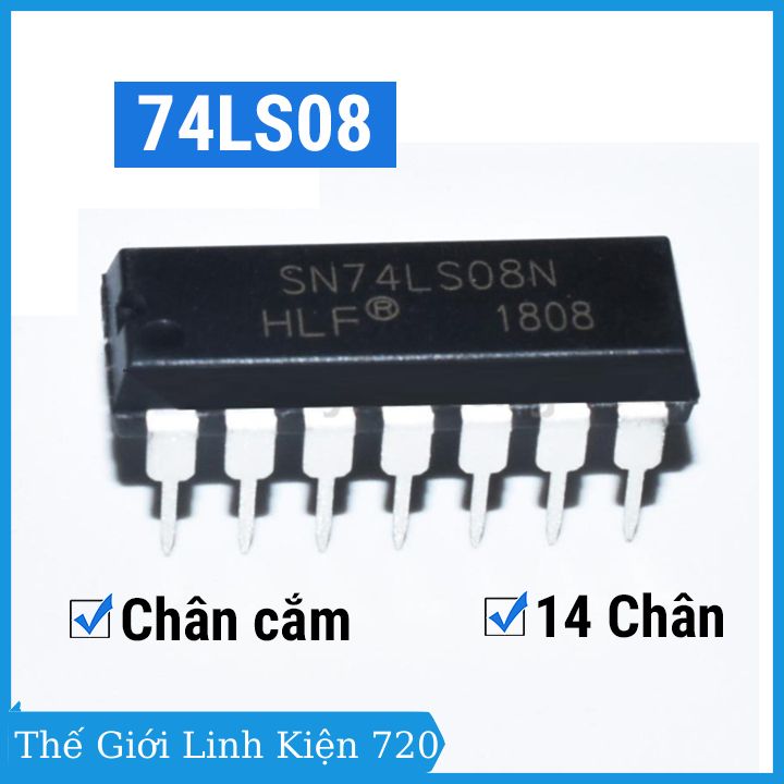 Ic logic 74ls08 quad 2-input and gate dip14