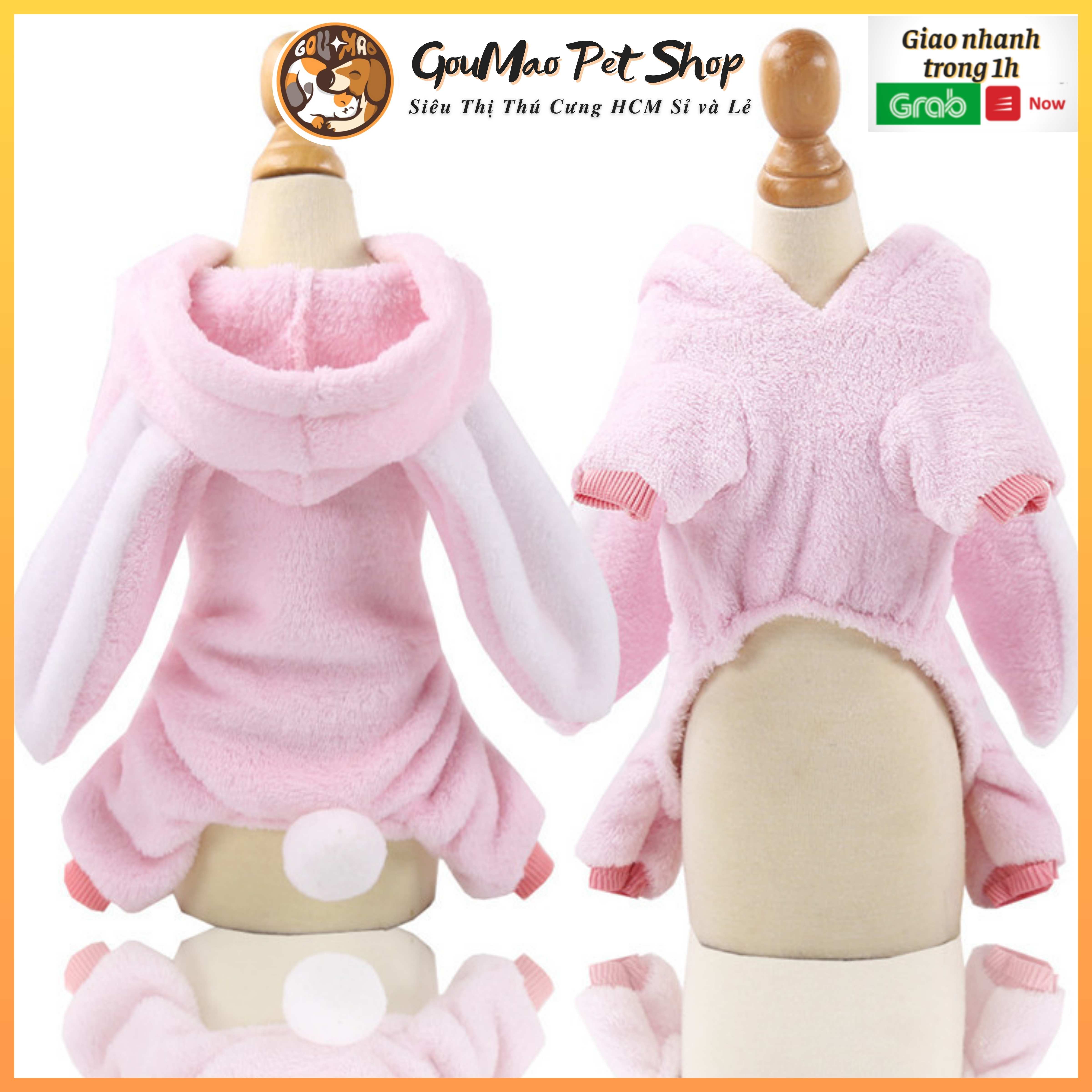 Quần áo chó mèo : thỏ hồng cute - goumao pet