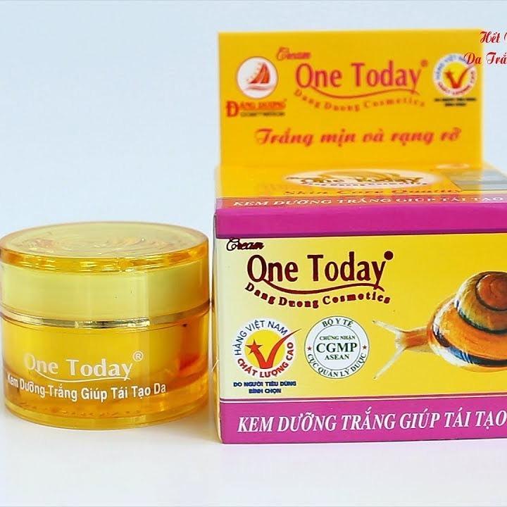 KEM DƯỠNG TRẮNG DA MỜ CÁC DẦU HIỆU LÃO HÓA (TÁI TẠO DA ) ONE TODAY 9G