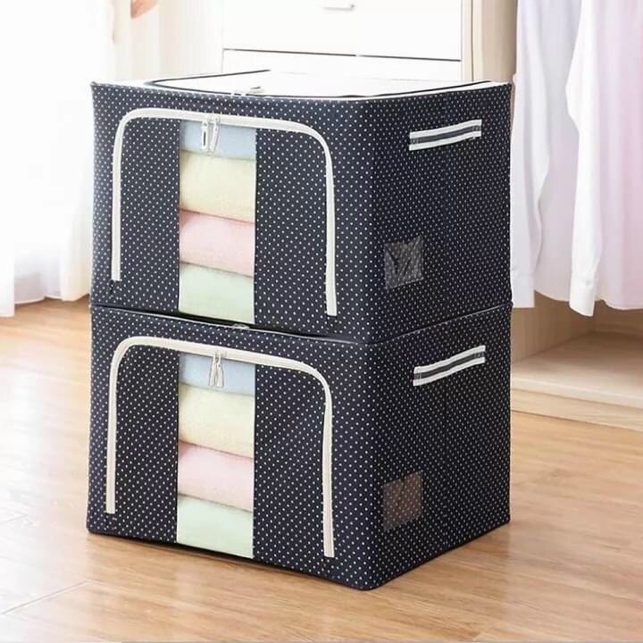 Tủ vải đựng quần áo có khung sắt