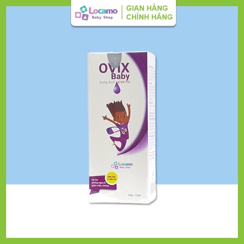 Bộ sản phẩm Dung dịch Xịt vệ sinh Mũi Họng Ovix BabyVA 20ml