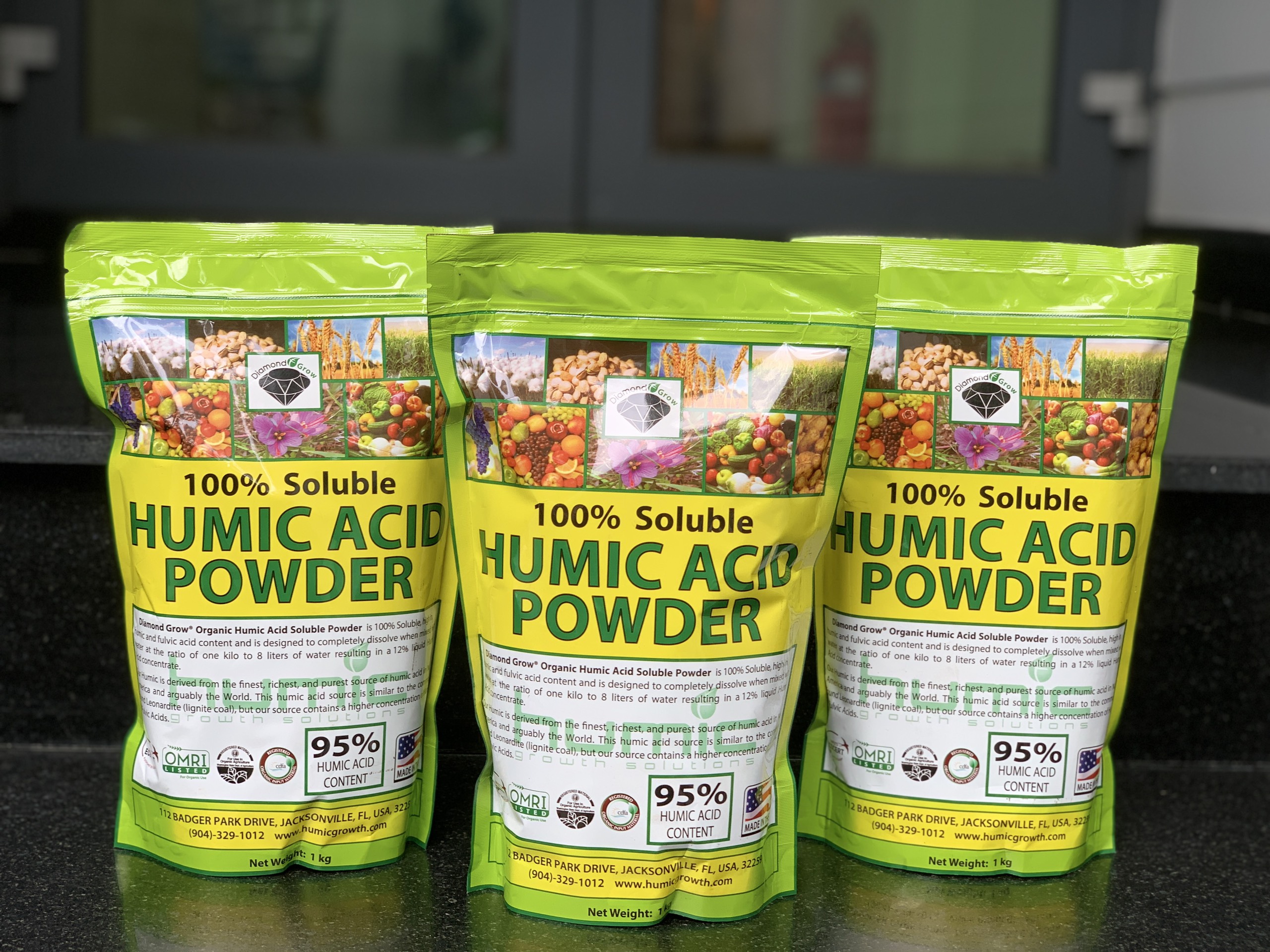 Phân Humic Mỹ Hữu Cơ 95% Acid Powder Dạng Bột (Gói 1kg) - Mẫu mới HumiK