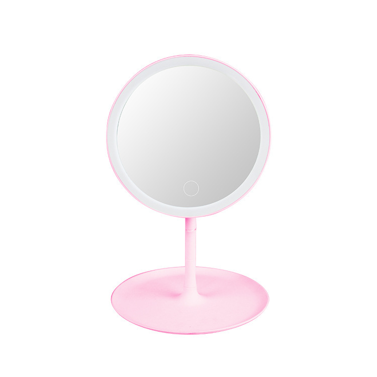 Gương trang điểm đèn LED  cảm ứng28x18cm -  gương sạc - dụng cụ làm đẹp - gương để bàn - gương soi