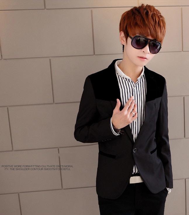[4.4 Hoàn tiền 15%]Áo vest nam phối nhung cá tính – 0030AK
