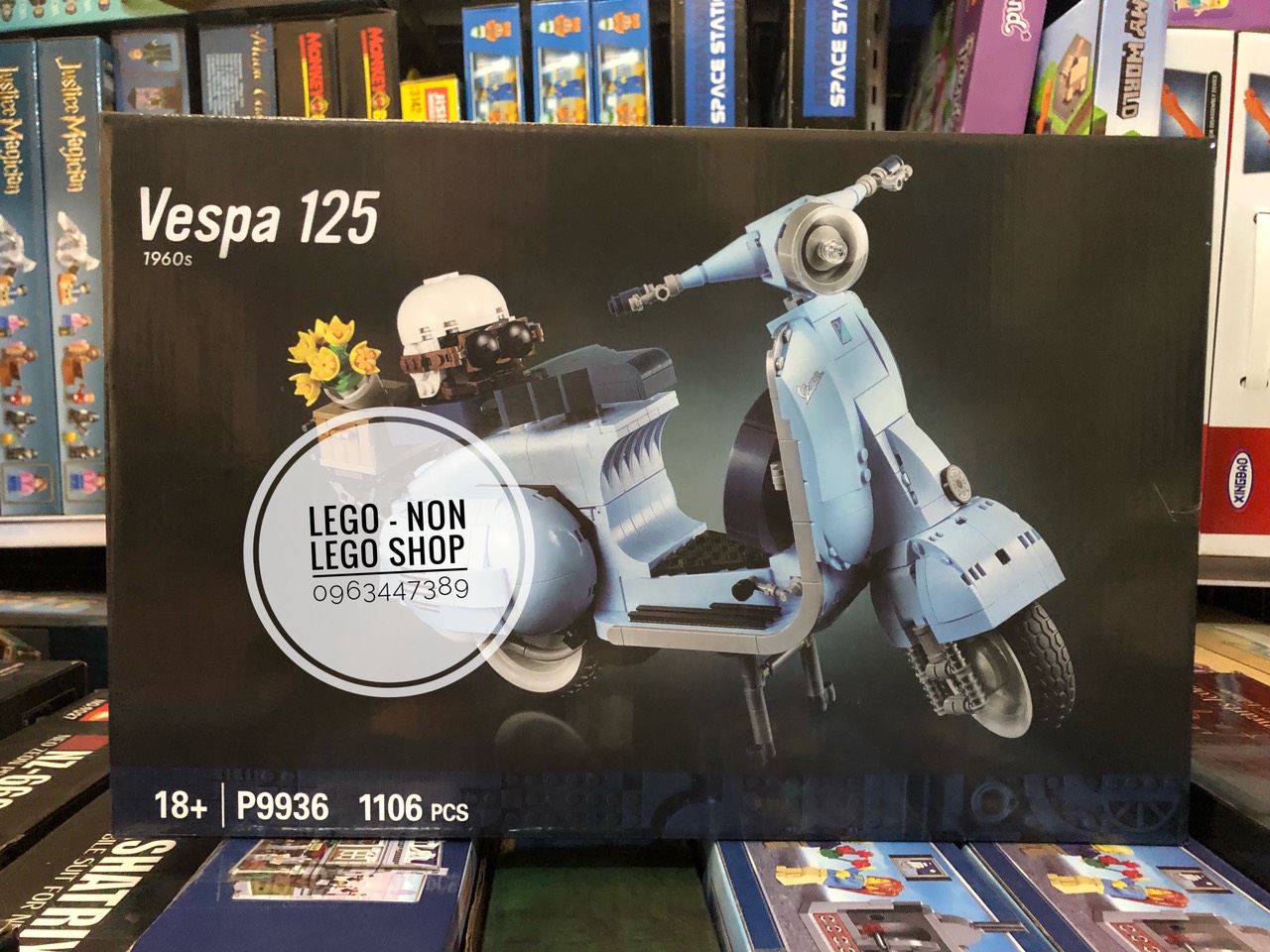Xếp Hình Leji 9936 ( Xe Vespa 125 Bản Ý 1106 Mảnh )