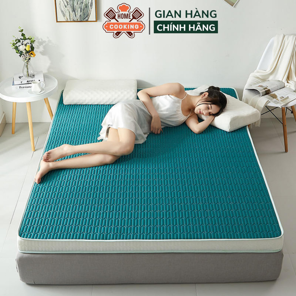 Chiếu điều hoà cao su non 1M8X2M, 3 lớp nặng 2kg, bộ chiếu điều hoà tặng kèm 2 vỏ gối, chất liệu cao su cao cấp. BH 1Đ1