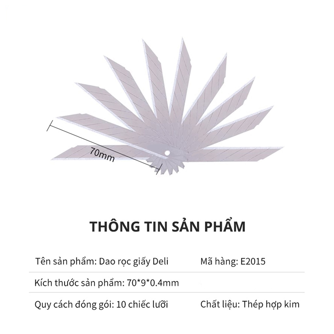 Dao Rọc Giấy Deli (Lưỡi Dao 30 Độ) mã E2034
