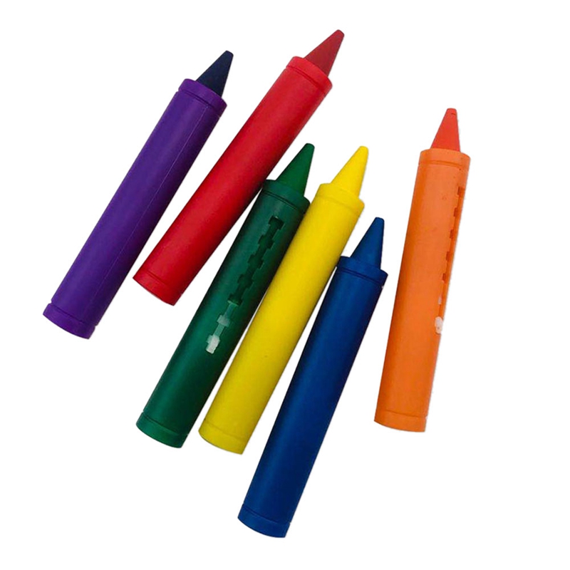 6Pcs Bathroom Crayon Erasable Graffiti Toy Washable Doodle Pen for Baby