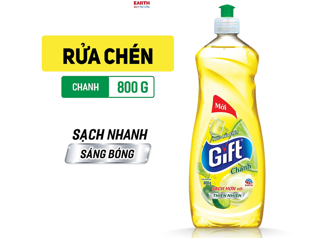 Nước rửa chén Gift hương chanh chai 800g