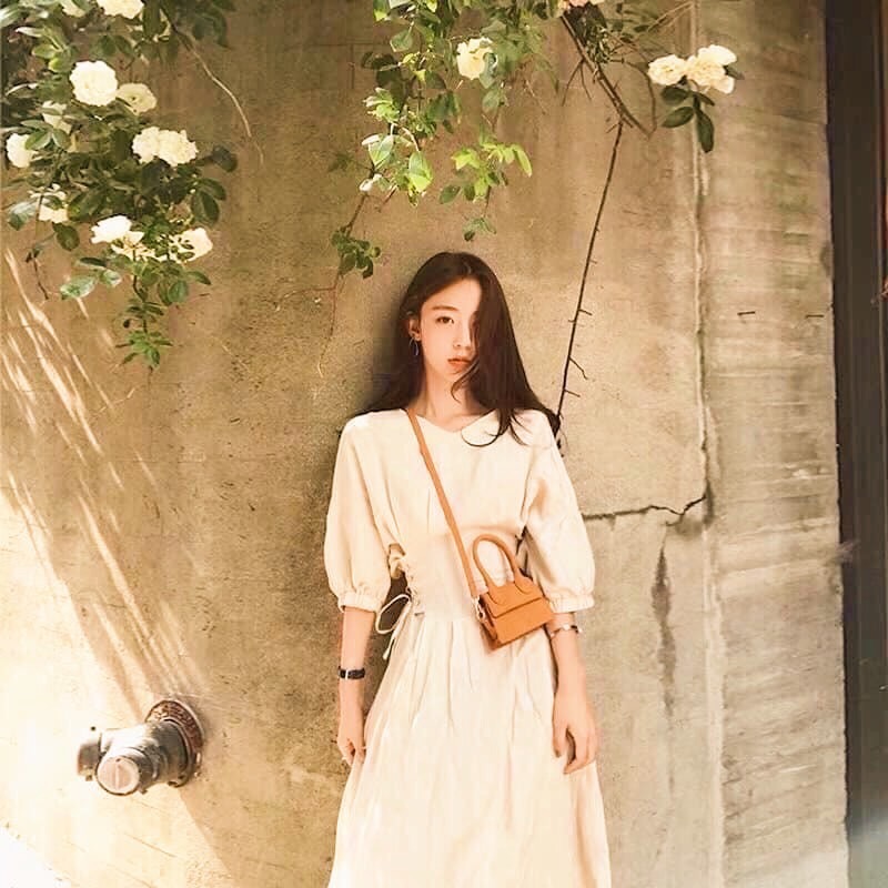 Đầm đan dây tay lỡ 2 màu
