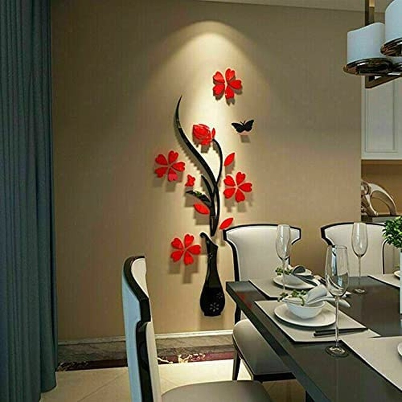 Chậu Hoa Mica 3D Dán Tường - DIY Trang Trí Nội Thất